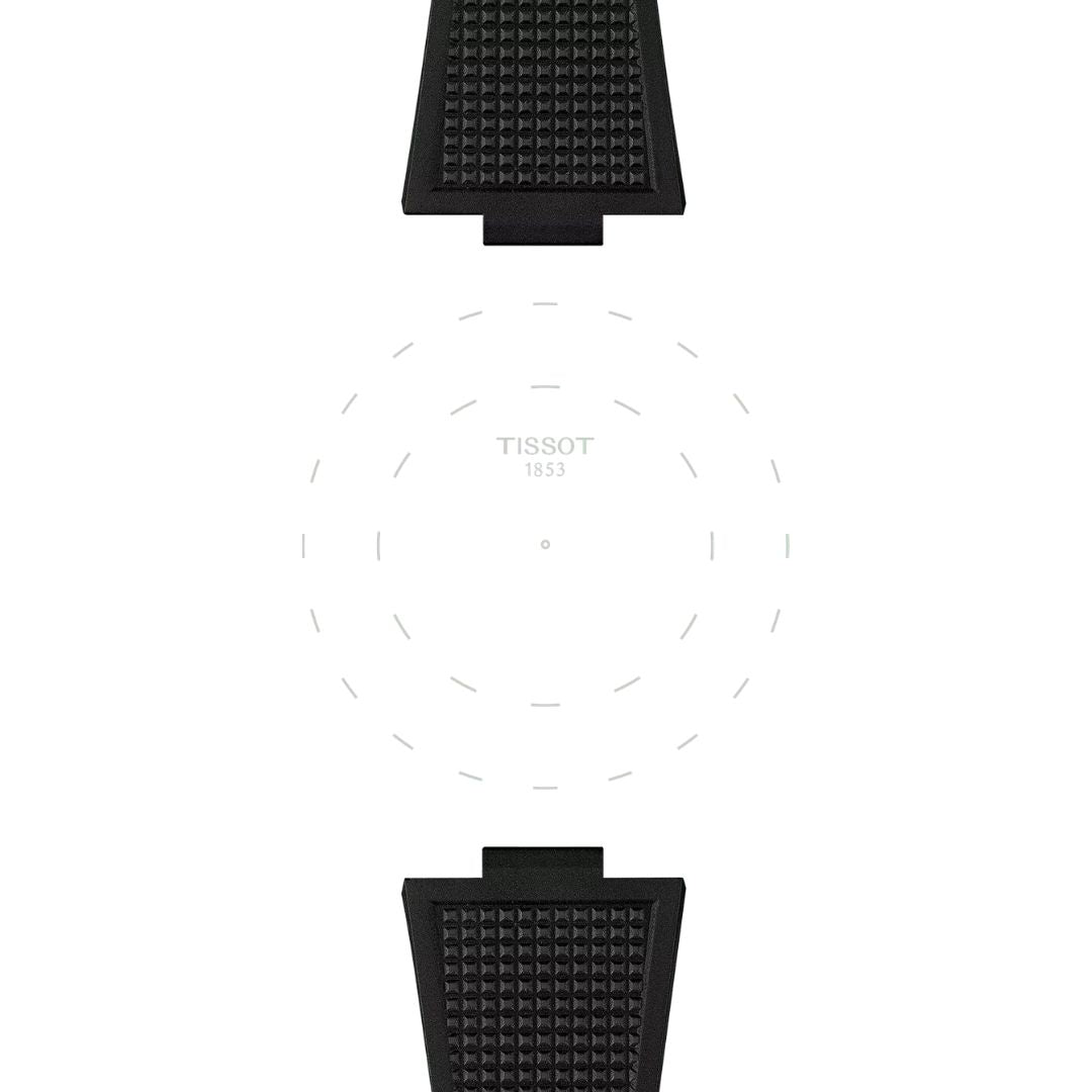 Tissot PRX 40 mm silikoniranneke T852048462, musta