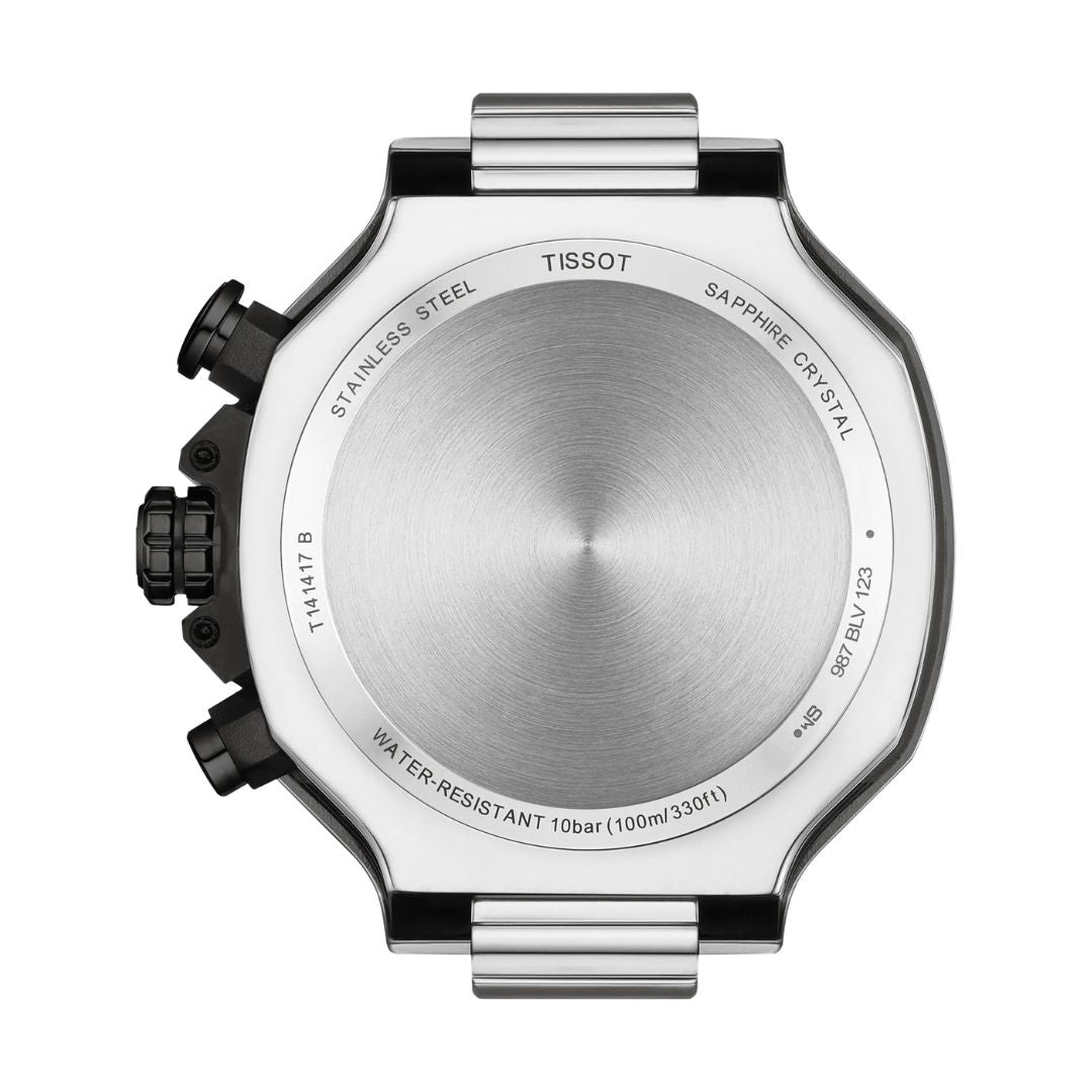 Tissot T-Race Chronograph, 45 mm, T1414172704100 rannekello, takakansi