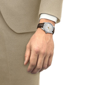 Tissot Visodate Powermatic 80, 39 mm, T1574071603100 rannekello, harmaa-ruskea
