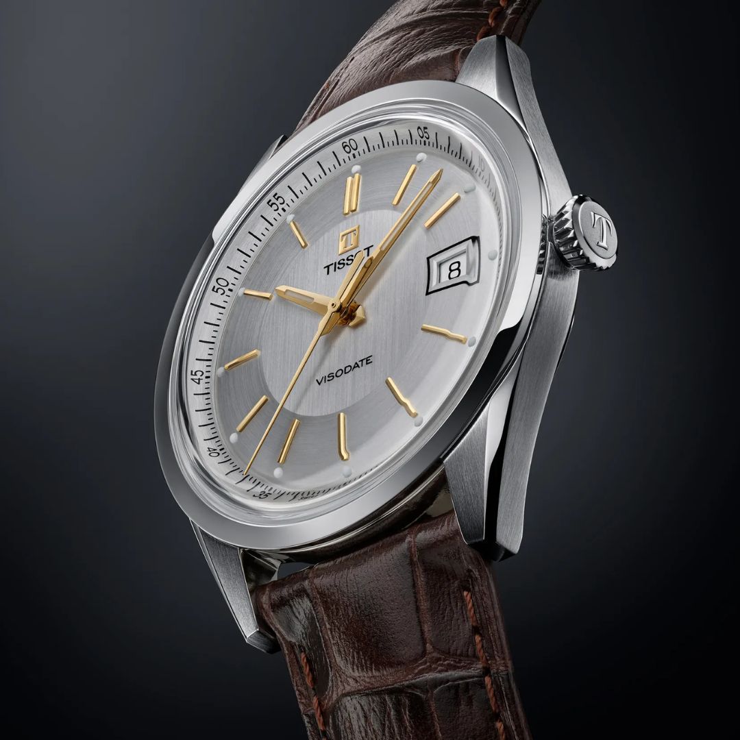 Tissot Visodate Powermatic 80, 39 mm, T1574071603100 rannekello, harmaa kellotaulu