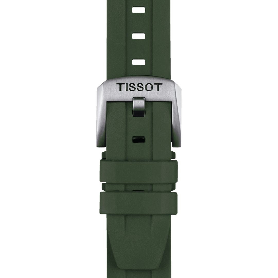 Tissot ranneke, 20 mm, khakinvihreä silikoni, T852049054