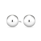 Valkokultaiset pallokorvakorut, 6mm pallo, 14K valkokulta