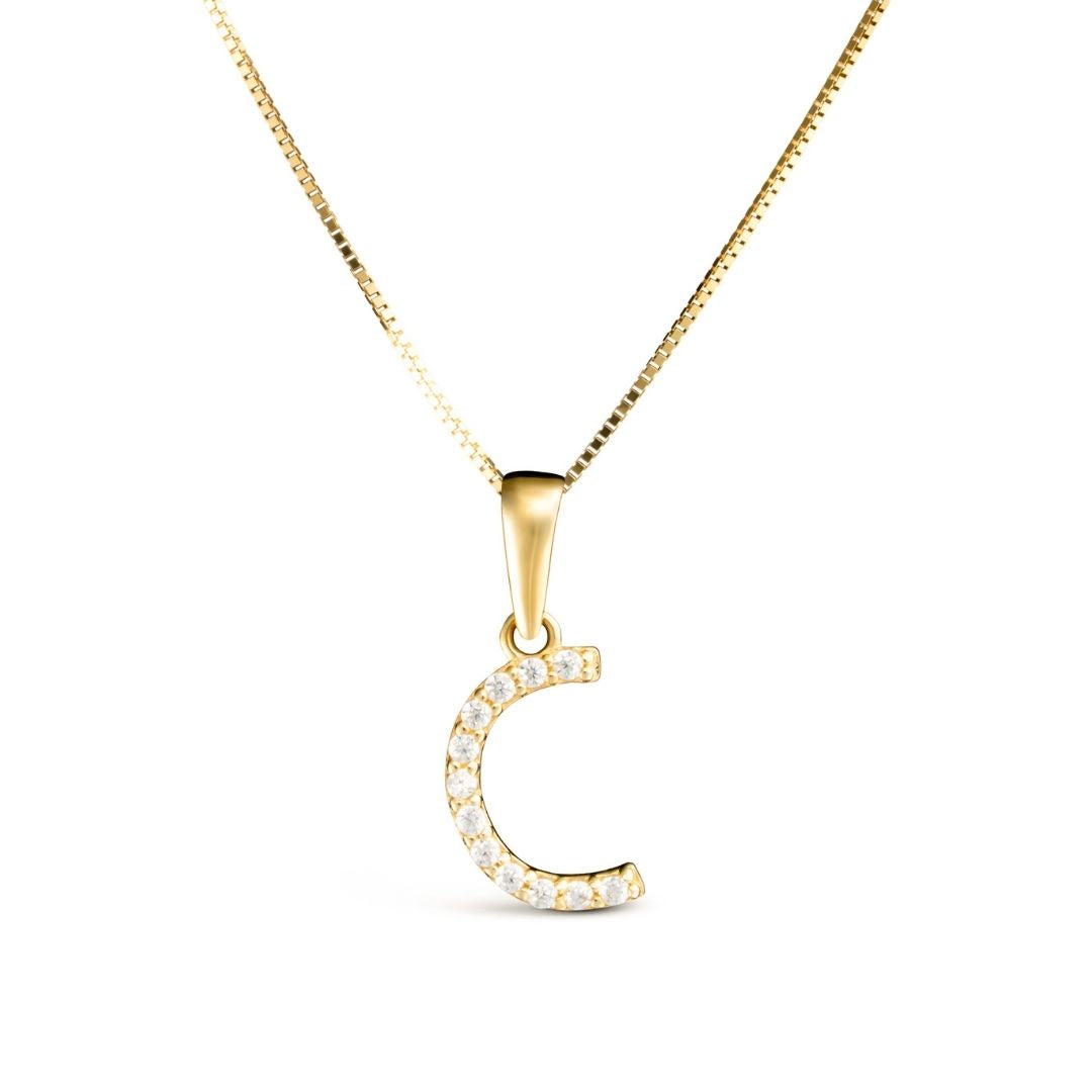 Vittoria kirjainriipukset A-V zirkoneilla, keltakultaa