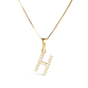 Vittoria kirjainriipukset A-V zirkoneilla, keltakultaa