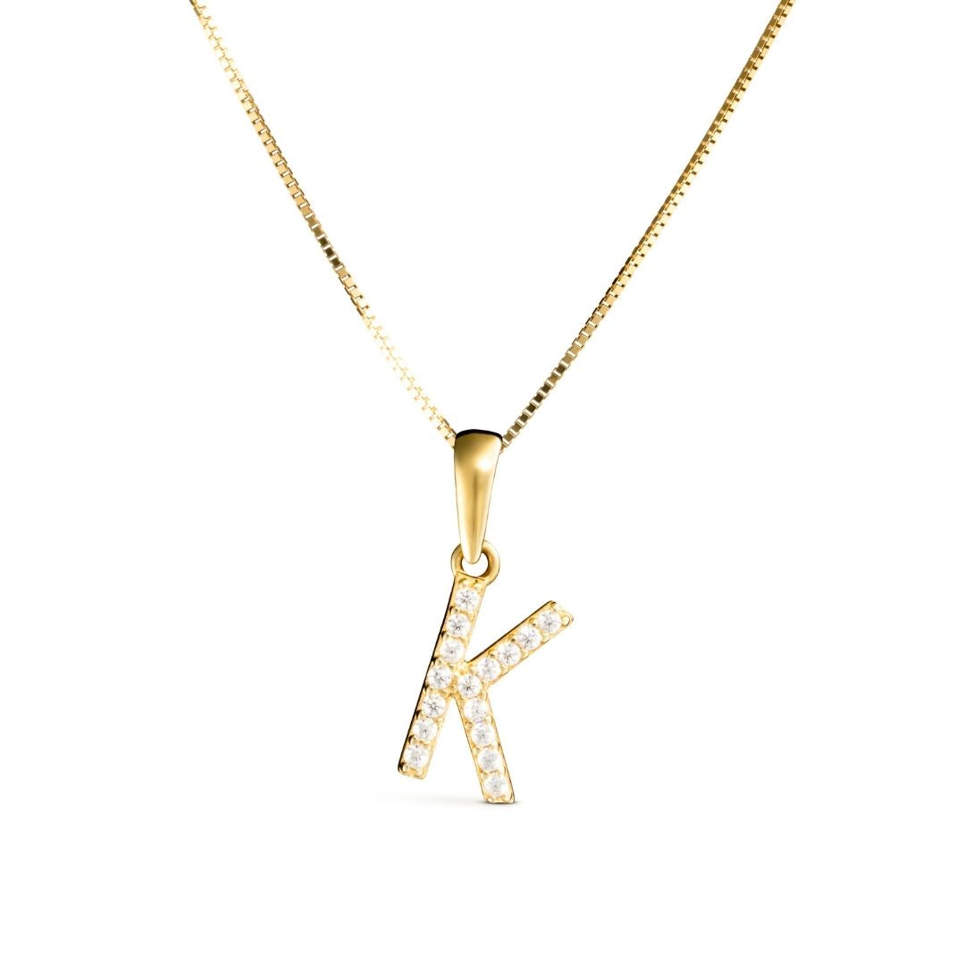 Vittoria kirjainriipukset A-V zirkoneilla, keltakultaa