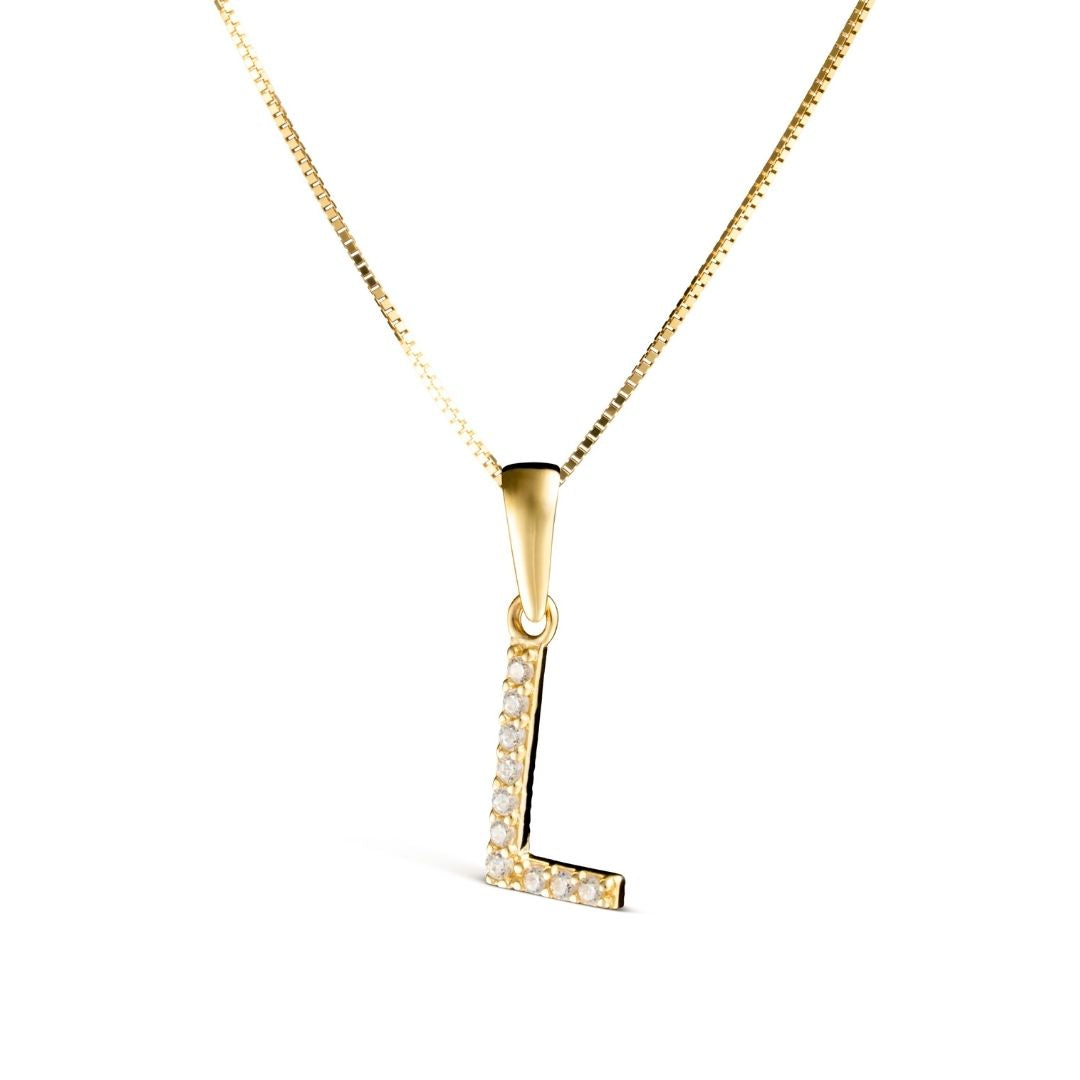 Vittoria kirjainriipukset A-V zirkoneilla, keltakultaa