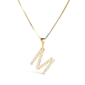 Vittoria kirjainriipukset A-V zirkoneilla, keltakultaa