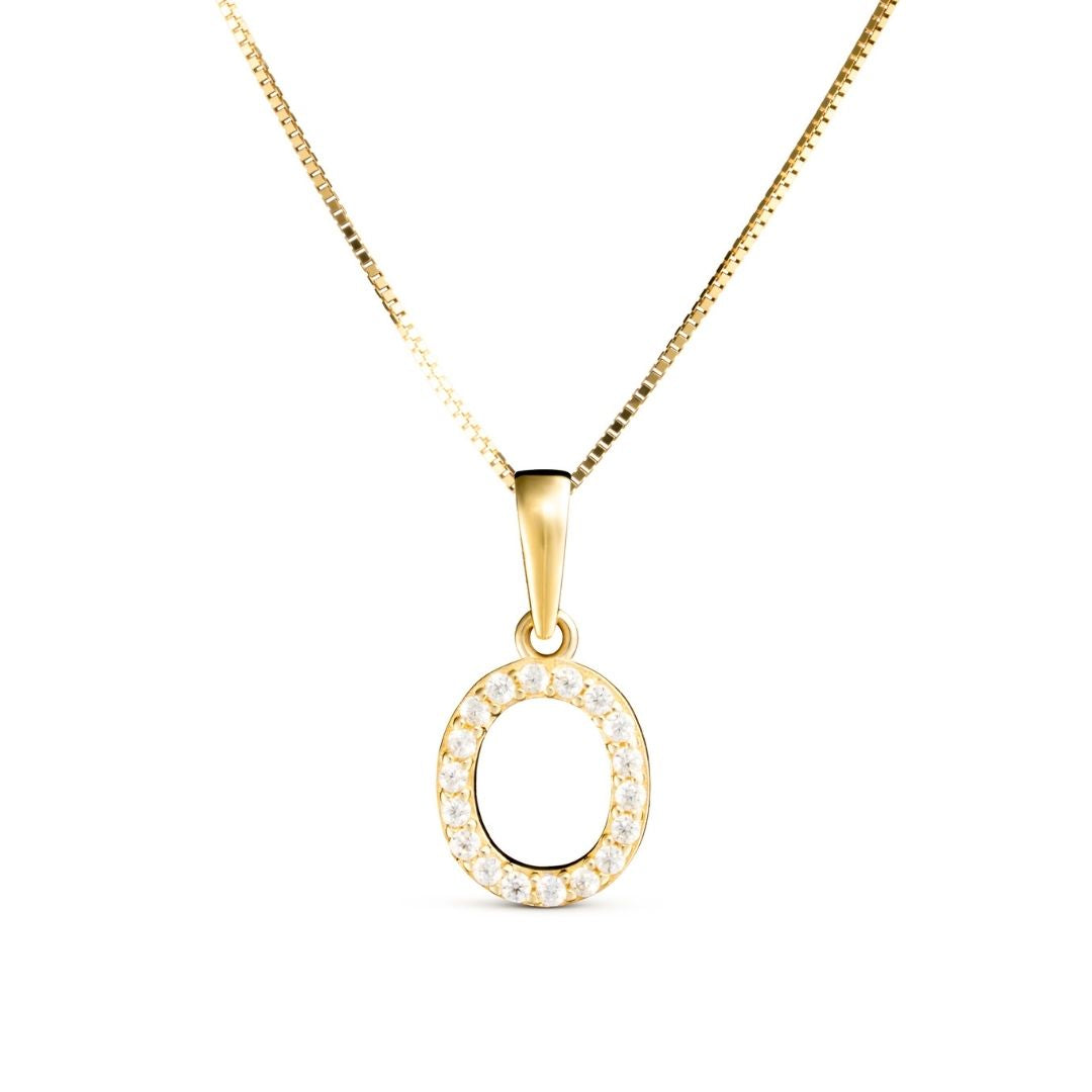 Vittoria kirjainriipukset A-V zirkoneilla, keltakultaa