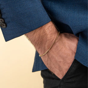 Vittoria pyöristetty venetsia-ranneketju, keltakultaa