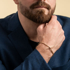 Vittoria pyöristetty venetsia-ranneketju, keltakultaa