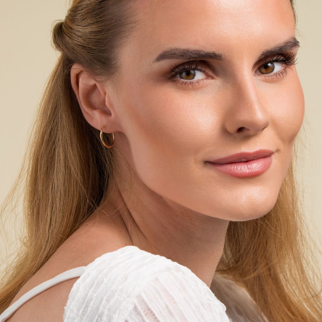 Vittoria rengaskorvakorut, 13 mm, keltakultaa