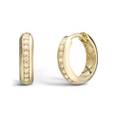 Vittoria rengaskorvakorut, 14,7 mm, keltakultaa ja zirkonit