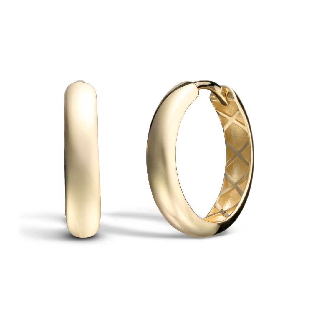 Vittoria rengaskorvakorut, 18,5 mm, keltakultaa