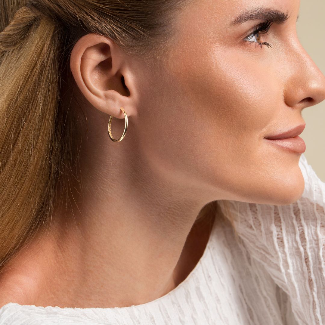 Vittoria rengaskorvakorut, 23,6 mm, keltakultaa