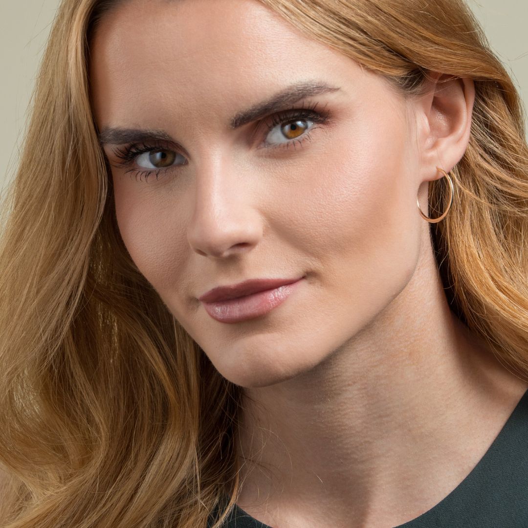 Vittoria rengaskorvakorut, 25 mm, keltakultaa