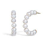 Vittoria rengaskorvakorut makeanvedenhelmillä, keltakultaa