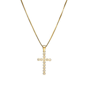 Vittoria ristiriipus zirkoneilla, keltakultaa