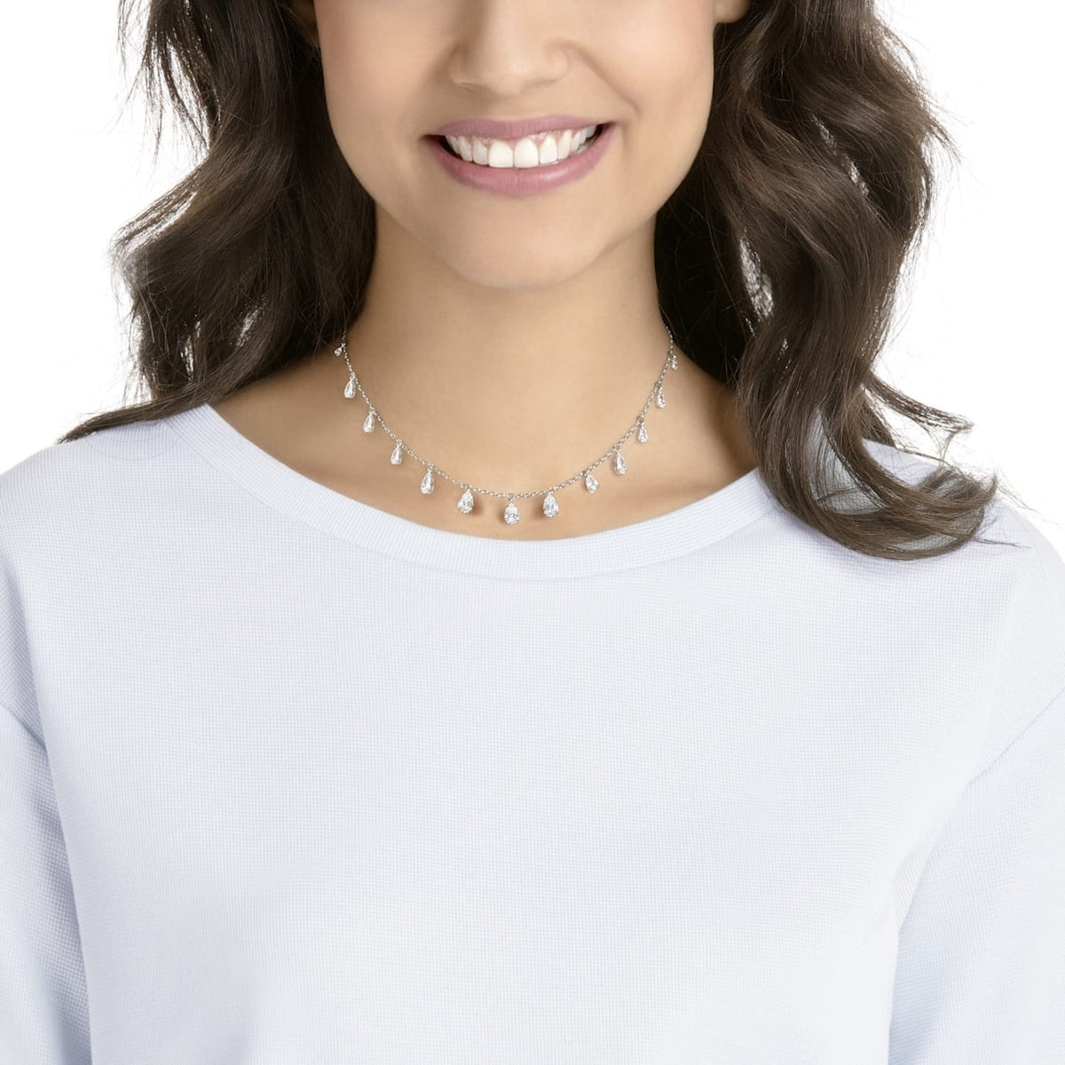 Swarovski Attract päärynä kaulakoru, valkoinen - Swarovski - Laatukoru