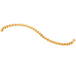 Keltakultainen papuranneketju, 5 mm - Laatukoru - Laatukoru