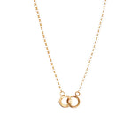 Efva Attling Mini Twosome kaulakoru, keltakultaa