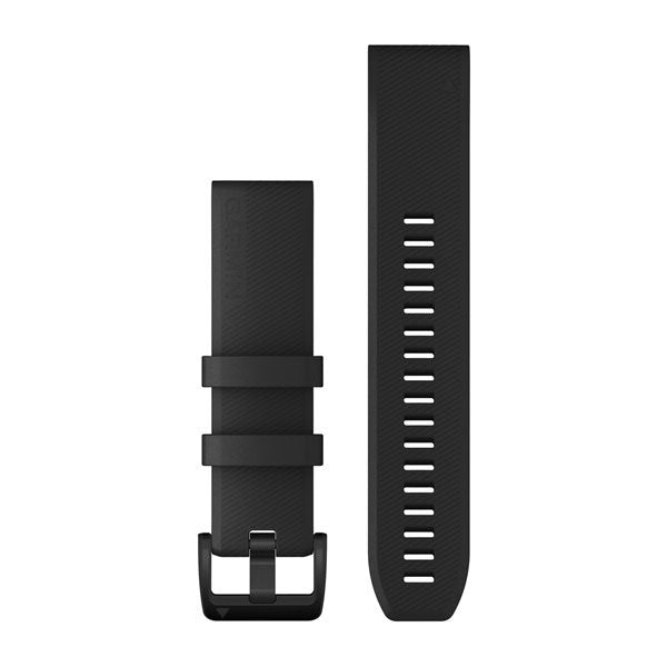 Garmin QuickFit 22mm ranneke, musta silikoni, mustat teräksiset kiinnitykset 010-12901-00 - Garmin - Laatukoru
