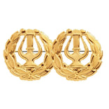 Kaksiosainen kultainen ylioppilaslyyra / äidinlyyra / rintalyyra, 14K keltakultaa - Laatukoru - Laatukoru