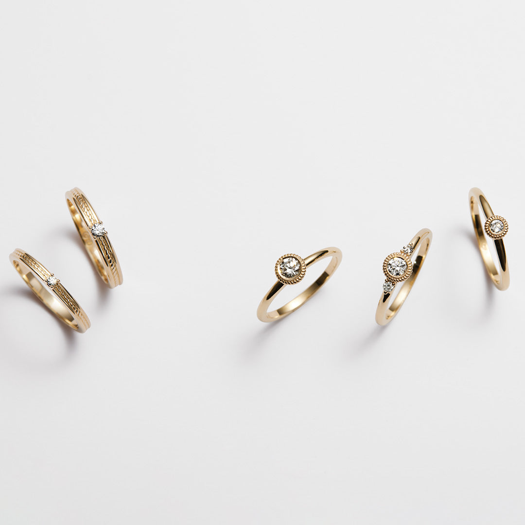 Kalevala Heritage Diamond Ring, 14K yellow gold, 0,02ct, Kalevala Love, 141000111D