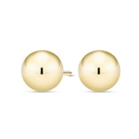 Kultaiset pallokorvakorut, 6mm pallo, 14K keltakulta