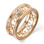 Kalevala Filigraani sormus, 14K keltakulta, 0,06ct, Kalevala Love, 141000503D