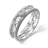 Kalevala Filigraani sormus, 14K valkokulta, 0,06ct, Kalevala Love, 541000501D
