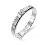 Kalevala Ikiaikainen sormus, 14K valkokultaa, 0,06ct, Kalevala Love, 541000115D