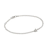 Lumoava Elämäntähti rannekoru kirkkaalla kivellä, hopeaa