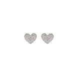 Lumoava Milky way earrings, heart, silver