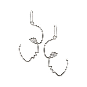 Lumoava Unique hanging earrings, silver