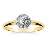 Silván Lauriel halosormus 0,23ct, 14K valko- ja keltakultaa, Silván vihkisormukset