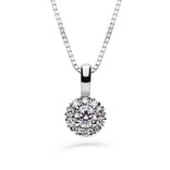 Silván halo timanttiriipus 0,23ct, 14K valkokultaa, Silván timanttikorut - Silván - Laatukoru