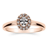 Silván Rosalie Ovaali halosormus 0,26ct, 14K rosekultaa, Silván vihkisormukset