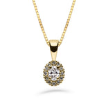 Silván Rosalie Ovaali timanttiriipus 0,26ct, 14K keltakultaa, Silván timanttikorut
