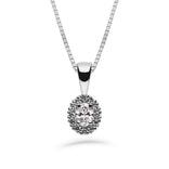 Silván Rosalie Ovaali timanttiriipus 0,26ct, 14K valkokultaa, Silván timanttikorut