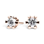Silván Solitaire timanttikorvakorut 0,40ct, 14K rosekultaa, Silván timanttikorut