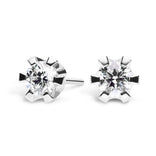 Silván Solitaire timanttikorvakorut 0,40ct, 14K valkokultaa, Silván timanttikorut