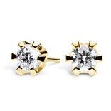 Silván Solitaire timanttikorvakorut 0,90ct, 14K keltakultaa, Silván timanttikorut
