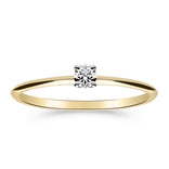Silván Solitaire timanttisormus 0,10ct, 14K valko- ja keltakultaa, Silván vihkisormukset
