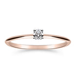Silván Solitaire timanttisormus 0,10ct, 14K valko- ja rosekultaa, Silván vihkisormukset