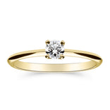 Silván Solitaire timanttisormus 0,20ct, 14K keltakultaa, Silván vihkisormukset