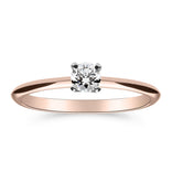Silván Solitaire timanttisormus 0,20ct, 14K valko- ja rosekultaa, Silván vihkisormukset