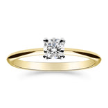 Silván Solitaire timanttisormus 0,30ct, 14K valko- ja keltakultaa, Silván vihkisormukset