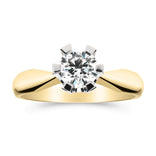 Silván Solitaire timanttisormus 0,70ct, 14K valko- ja keltakultaa, Silván vihkisormukset