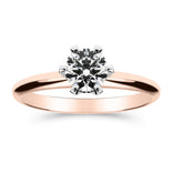 Silván Solitaire timanttisormus 0,70ct, 14K valko- ja rosekultaa, Silván vihkisormukset