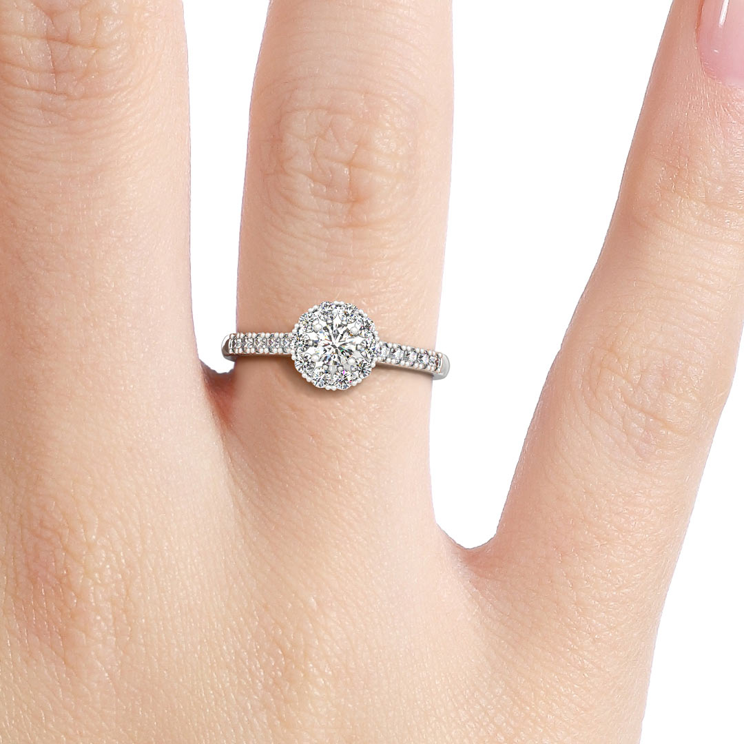Silván Lauriel diamond ring 0,33ct, 14K white gold, Silván wedding rings